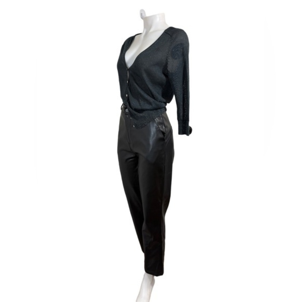 Black Faux Leather Pants